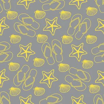 Vector pattern Travel Summer Holiday Beach shell Stock Illustration