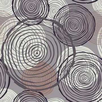 Vector pattern with tree rings . Stock Illustration