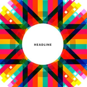 Vector pattern of triangles, squares and stripes イラスト素材