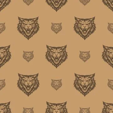 Vector pattern tribal cat logo Illustrazione stock