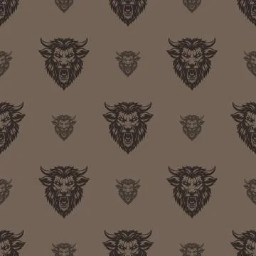 Vector pattern tribal cow logo Illustrazione stock