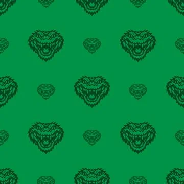 Vector pattern tribal crocodile logo Ilustração Stock