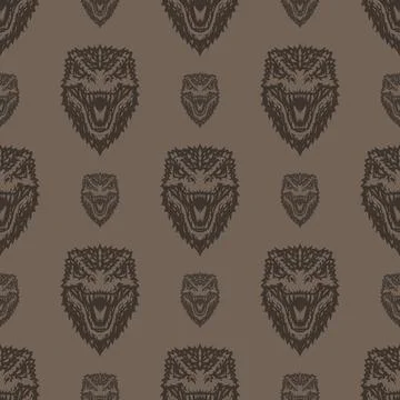 Vector pattern tribal dinosaur logo 스톡 일러스트