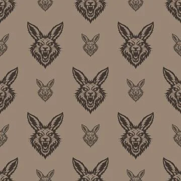 Vector pattern tribal hare logo Stock Illustration