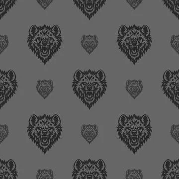 Vector pattern tribal hyena logo Stock Illustration