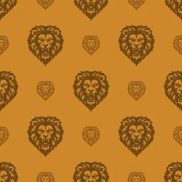 Vector pattern tribal lion logo Stock Illustration