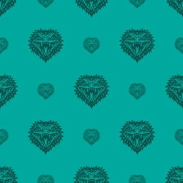 Vector pattern tribal lizard logo Stock Illustration