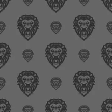 Vector pattern tribal monkey logo Illustration