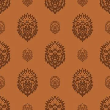 Vector pattern tribal parrot logo Stock Illustration