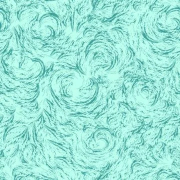 Vector pattern in turquoise color. Marine seamless motif made of splashes and Stock Illustration