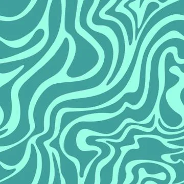 Vector pattern of turquoise smooth lines on a blue background. Print for fabric Illustrazione stock