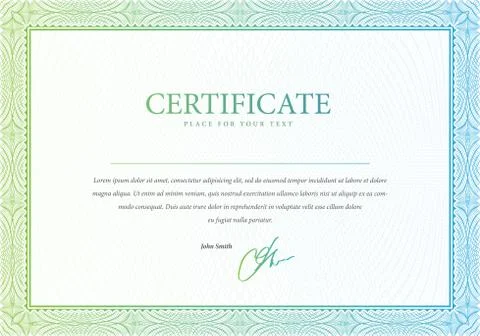 Vector pattern that is used in certificate 库存插图