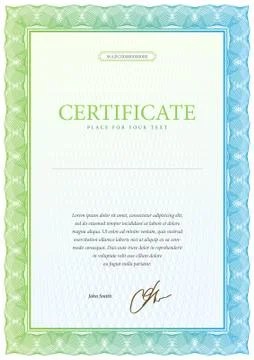 Vector pattern that is used in certificate 库存插图