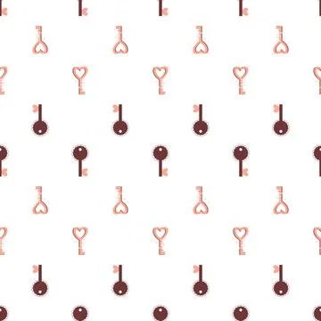 Vector pattern for valentine's day, wedding, red hearts in the shape of a rin Stock Illustration