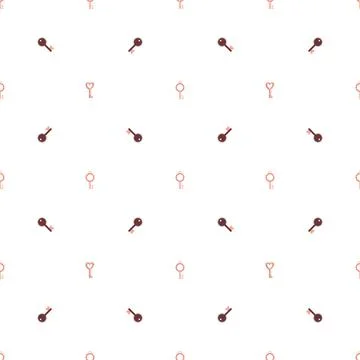 Vector pattern for valentine's day, wedding, red hearts in the shape of a rin Stock Illustration