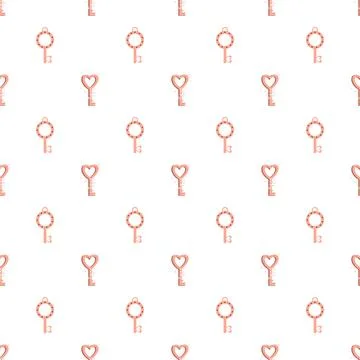 Vector pattern for valentine's day, wedding, red hearts in the shape of a rin Stock Illustration