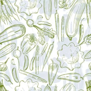 Vector  pattern with vegetables Stock Illustration