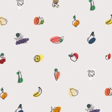 Vector pattern of vegetables Stock Illustration