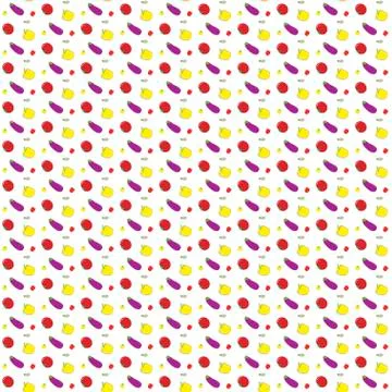Vector, pattern, vegetables on white background Stock Illustration