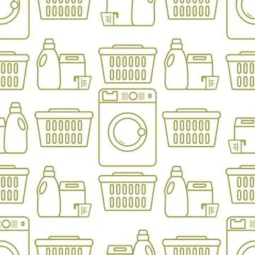 Vector Pattern Washing clothes Laundry service 스톡 일러스트