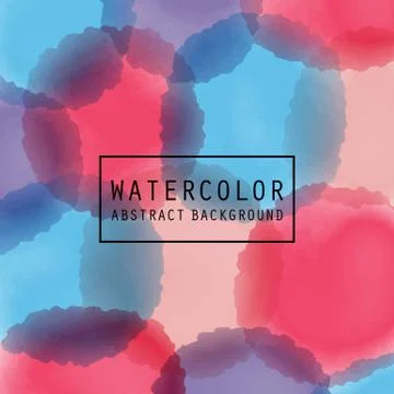 Vector pattern with watercolor painted circles. Template for your design and  イラスト素材