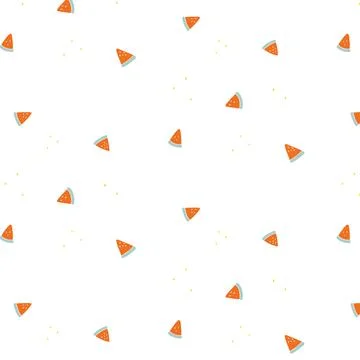 Vector pattern of watermelon on white background. Иллюстрация