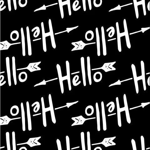 The vector pattern of the word HELLO with an arrow in different directions is Stock Illustration