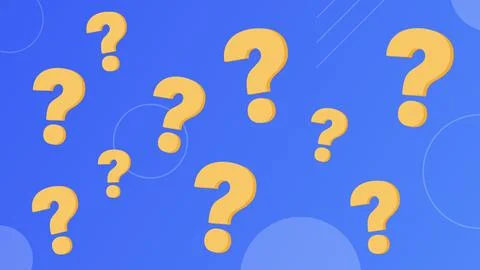 Vector pattern with yellow question marks Stock Illustration