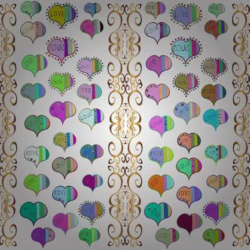 Vector pattern for your creativity. Elements blue, green and white colors on bac Stock Illustration