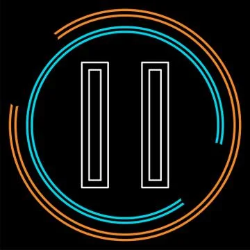 Vector pause button icon - media symbol Stock Illustration