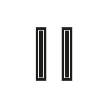 Vector pause button icon - media symbol - pause music or video Stock Illustration