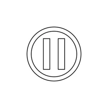 Vector pause button icon - media symbol Stock Illustration