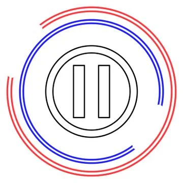 Vector pause button icon - media symbol Stock Illustration
