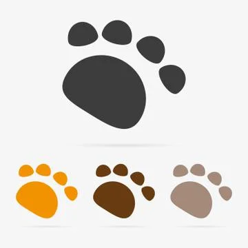 Vector paw icon Stock Illustration