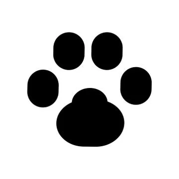 Vector paw icon Stock Illustration