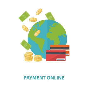 Vector payment online concept Vector payment online concept isolated on a ... 库存照片