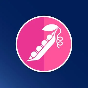 Vector pea pod isolated logo food natural Ilustración de archivo