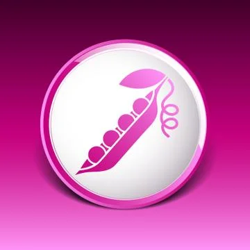 Vector pea pod isolated logo food natural Ilustración de archivo