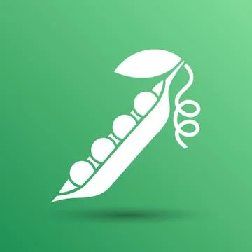 Vector pea pod isolated logo food natural Ilustración de archivo