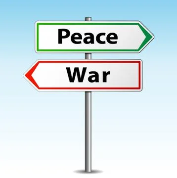 Vector peace and war signs Stock Illustration