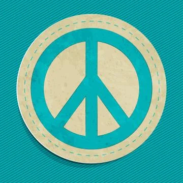 Vector peace sticker Stock Illustration