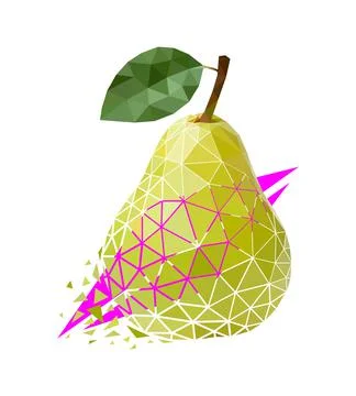 Vector pean in low poly style Stock Illustration