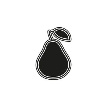 Vector pear illustration, fresh fruit - organic food Stock Illustration