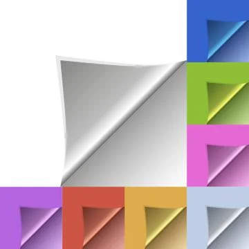 Vector peeling corners set Stock Illustration