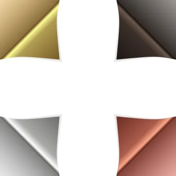 Vector peeling corners set Stock Illustration