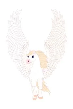 Vector pegasus clip art Stock Illustration