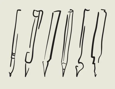 Vector Pen, pencil, marker, brush Stock Illustration