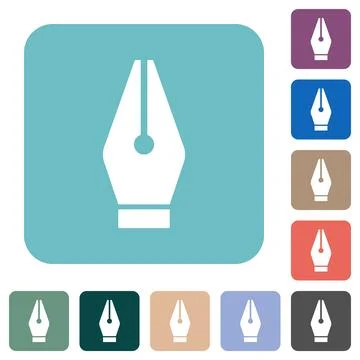 Vector pen tool rounded square flat icons イラスト素材