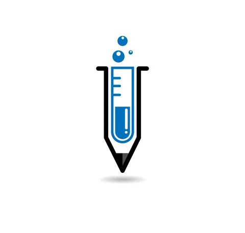 Vector of Pencil And Lab illustration Stock Illustration