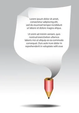 Vector : Pencil and space for text Stock Illustration